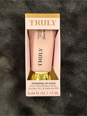 TRULY Hydrating Lip Gloss in Pale Pink with Gold Accents